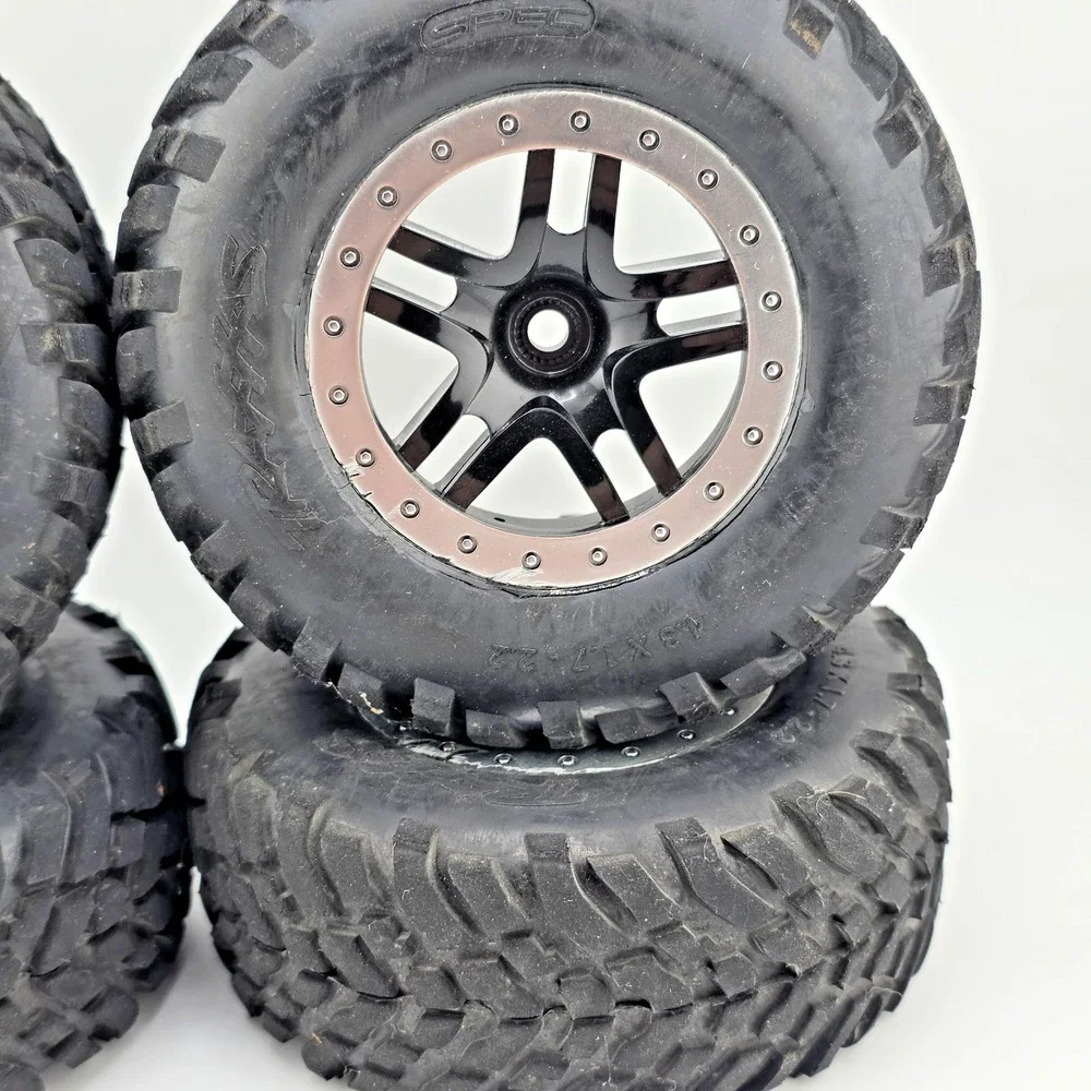 4x Traxxas Slash 4x4 Spec 1/10 Short Course Truck Tires on 12mm Hex Wheels